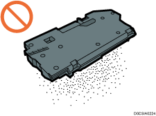 Ilustración de la botella de tóner residual