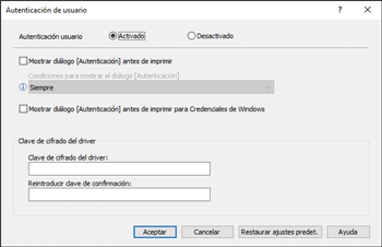 Ilustración de la pantalla del driver