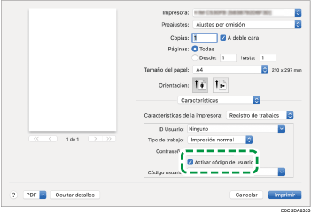 Ilustración de la pantalla del driver