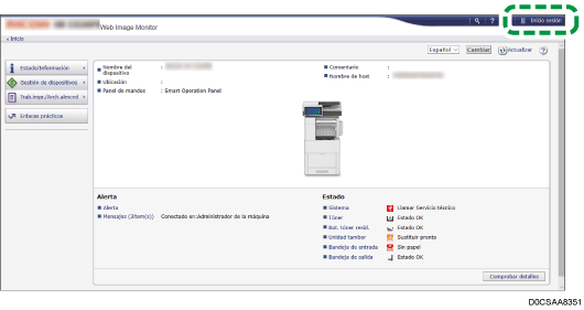 Ilustración de la pantalla del navegador web
