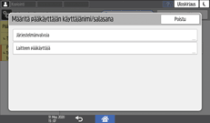 Käyttöpaneelin näyttö