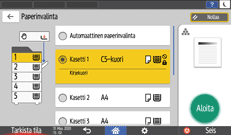 Käyttöpaneelin näyttö