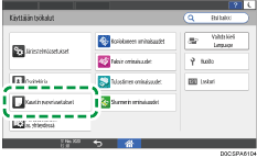 Käyttöpaneelin näyttö