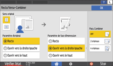 Illustration de l'écran du panneau de commande