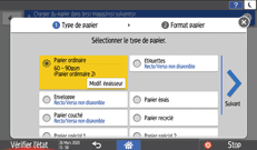 Illustration de l'écran du panneau de commande
