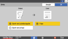 Illustration de l'écran du panneau de commande