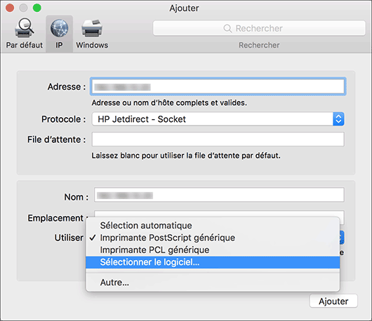 Illustration de l'écran Pilote