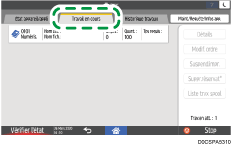 Illustration de l'écran du panneau de commande