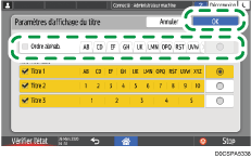 Illustration de l'écran du panneau de commande