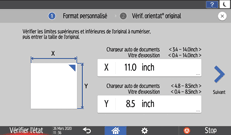 Illustration de l'écran du panneau de commande