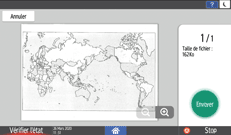 Illustration de l'écran du panneau de commande