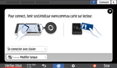 Illustration de l'écran du panneau de commande