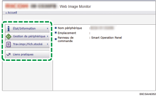 Illustration de la page du navigateur Web