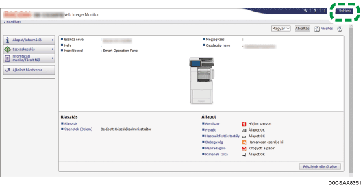 Webböngésző képernyőjének illusztrációja