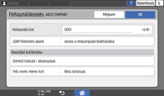 A kezelőpanel ismertetése