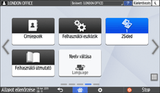 A kezelőpanel ismertetése