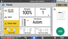 A kezelőpanel ismertetése