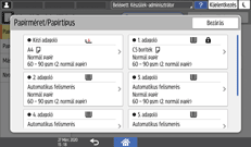 A kezelőpanel ismertetése