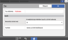A kezelőpanel ismertetése