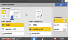 A kezelőpanel ismertetése