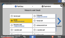 A kezelőpanel ismertetése