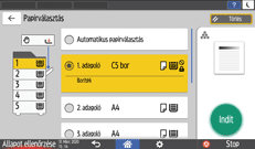 A kezelőpanel ismertetése