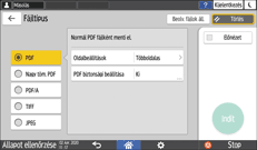 A kezelőpanel ismertetése