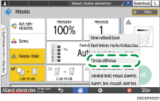 A kezelőpanel ismertetése