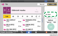 A kezelőpanel ismertetése