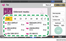 A kezelőpanel ismertetése