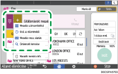 A kezelőpanel ismertetése