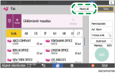 A kezelőpanel ismertetése