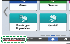 A kezelőpanel ismertetése