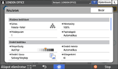 A kezelőpanel ismertetése