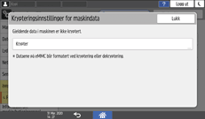 Illustrasjon av betjeningspanelet