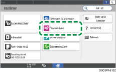 Illustrasjon av betjeningspanelet