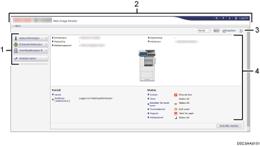 Illustrasjon av nettleserskjermen med nummerert bildetekst