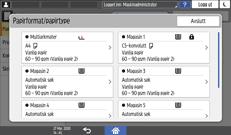 Illustrasjon av betjeningspanelet