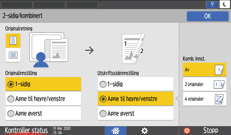 Illustrasjon av betjeningspanelet