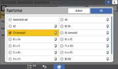 Illustrasjon av betjeningspanelet