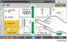 Illustrasjon av betjeningspanelet