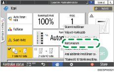 Illustrasjon av betjeningspanelet