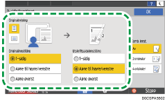 Illustrasjon av betjeningspanelet