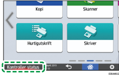 Illustrasjon av betjeningspanelet