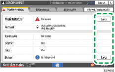 Illustrasjon av betjeningspanelet