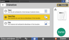 Afbeelding van bedieningspaneel