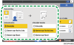 Afbeelding van bedieningspaneel