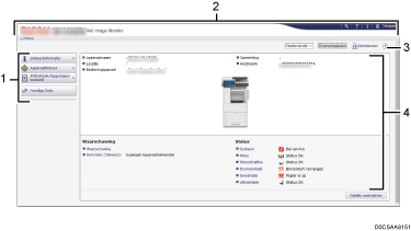 Schermafbeelding van internetbrowser (afbeelding met genummerde items)