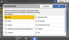 Afbeelding van bedieningspaneel