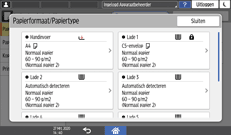 Afbeelding van bedieningspaneel